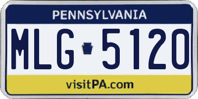 PA license plate MLG5120