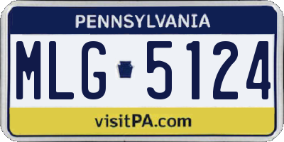 PA license plate MLG5124