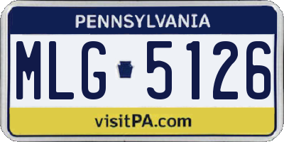 PA license plate MLG5126
