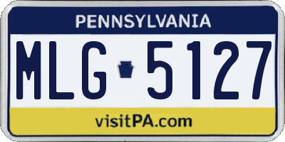 PA license plate MLG5127