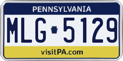 PA license plate MLG5129