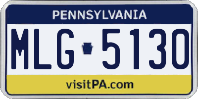 PA license plate MLG5130