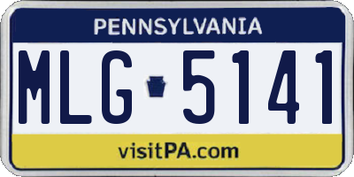 PA license plate MLG5141