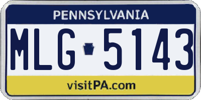 PA license plate MLG5143