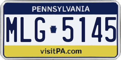 PA license plate MLG5145