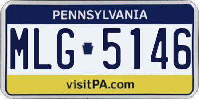 PA license plate MLG5146