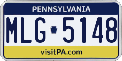 PA license plate MLG5148