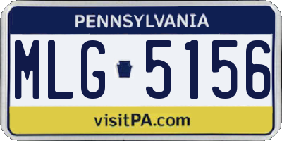PA license plate MLG5156