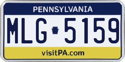 PA license plate MLG5159