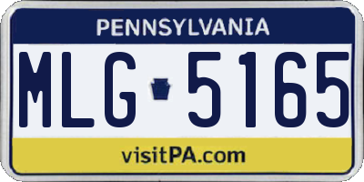 PA license plate MLG5165
