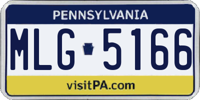 PA license plate MLG5166