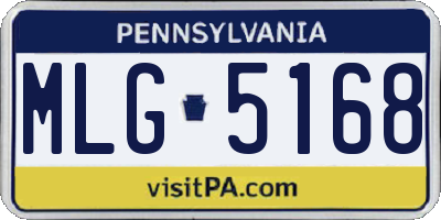 PA license plate MLG5168