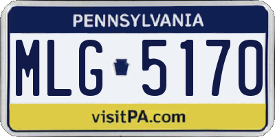 PA license plate MLG5170