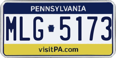 PA license plate MLG5173