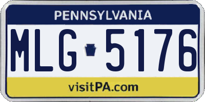 PA license plate MLG5176