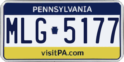 PA license plate MLG5177