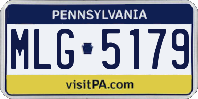 PA license plate MLG5179
