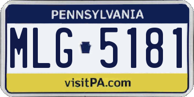 PA license plate MLG5181