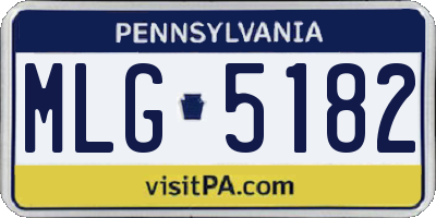 PA license plate MLG5182