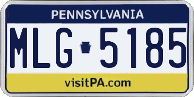 PA license plate MLG5185