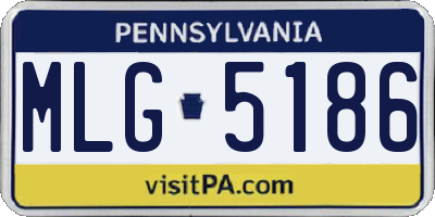 PA license plate MLG5186
