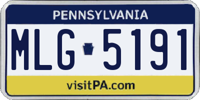 PA license plate MLG5191