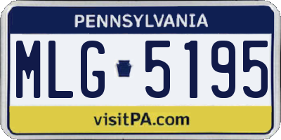 PA license plate MLG5195