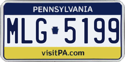 PA license plate MLG5199
