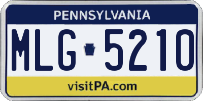 PA license plate MLG5210