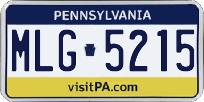 PA license plate MLG5215