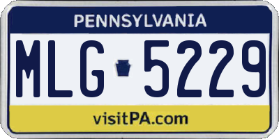 PA license plate MLG5229