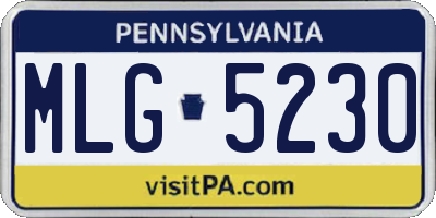 PA license plate MLG5230