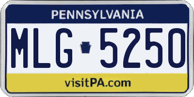 PA license plate MLG5250