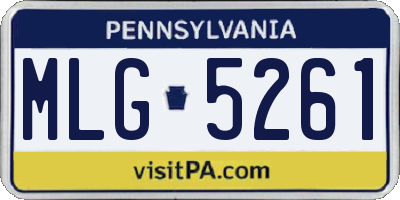 PA license plate MLG5261