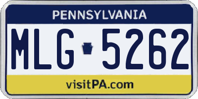 PA license plate MLG5262