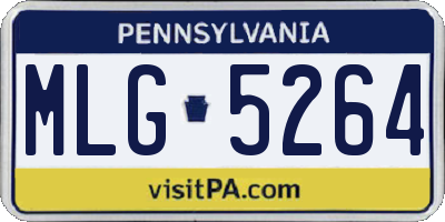 PA license plate MLG5264