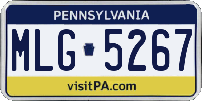 PA license plate MLG5267