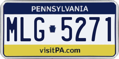 PA license plate MLG5271