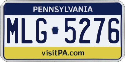 PA license plate MLG5276
