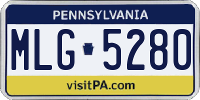 PA license plate MLG5280