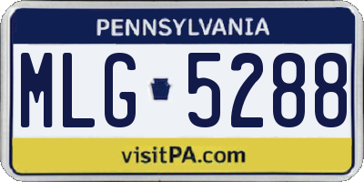 PA license plate MLG5288