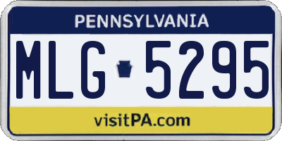 PA license plate MLG5295
