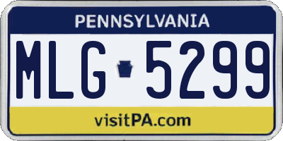 PA license plate MLG5299