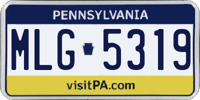 PA license plate MLG5319