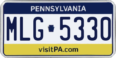 PA license plate MLG5330