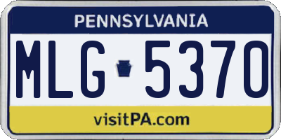 PA license plate MLG5370