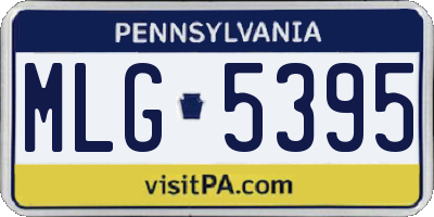 PA license plate MLG5395