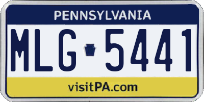 PA license plate MLG5441