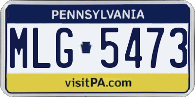 PA license plate MLG5473