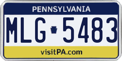 PA license plate MLG5483